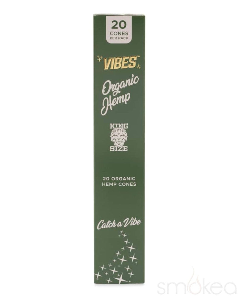 Vibes King Size Organic Hemp Pre Rolled Cones (20-Pack)