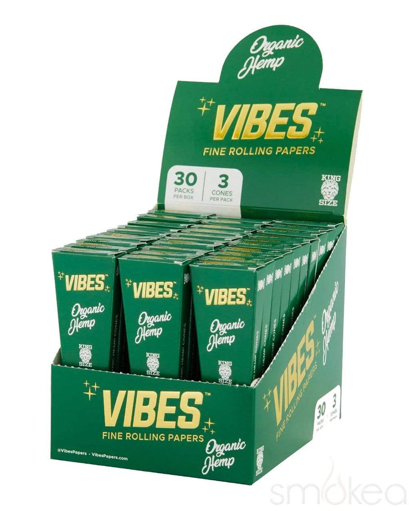 Vibes King Size Organic Hemp Pre Rolled Cones (3-Pack)