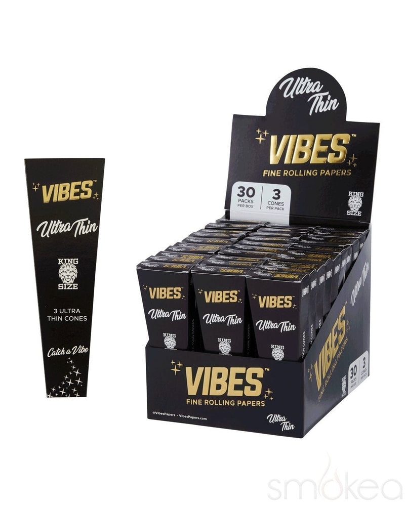 Vibes King Size Ultra Thin Pre Rolled Cones (3-Pack) - SMOKEA®