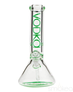 Vodka Glass 12" 9mm Bent Neck Beaker Bong Green