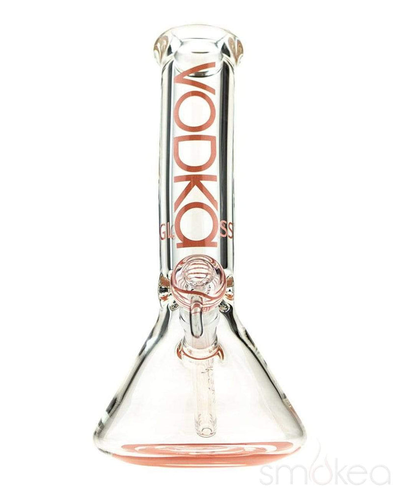 Vodka Glass 12" 9mm Bent Neck Beaker Bong Pink