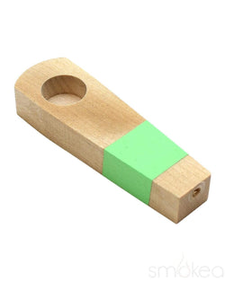 Wud Wud Handcrafted Wood Pipe Light / Green