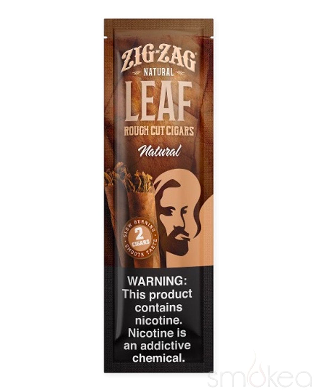 Zig Zag Natural Leaf Rough Cut Cigars (2-Pack) Natural