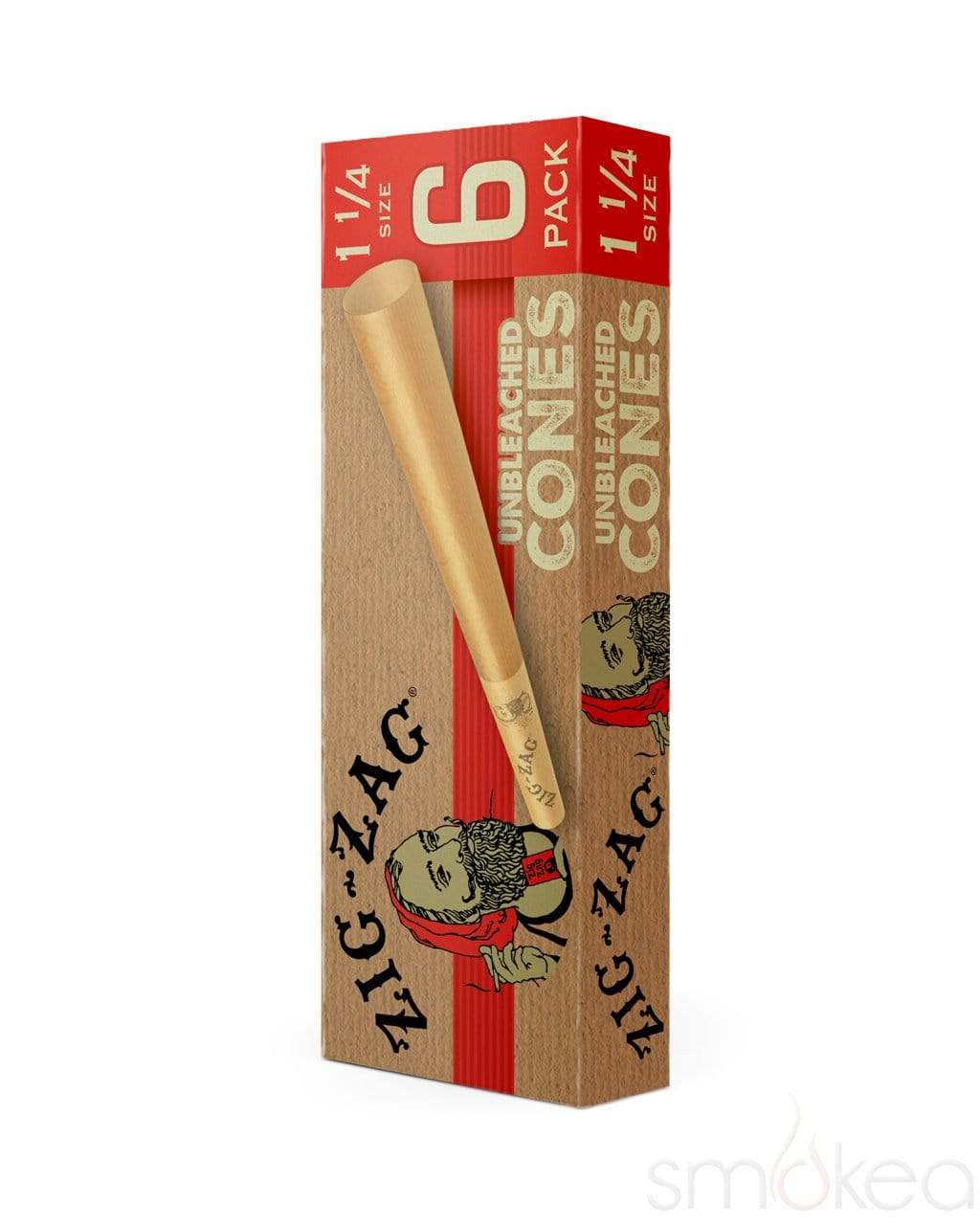 zig zag 1 1/4 unbleached pre rolled cone(100PK)+philadelphia smell proof  tube